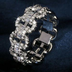 New Sterling silver diamond luxury ring